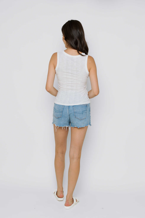 Joelle-Textured Vee Neck Tank